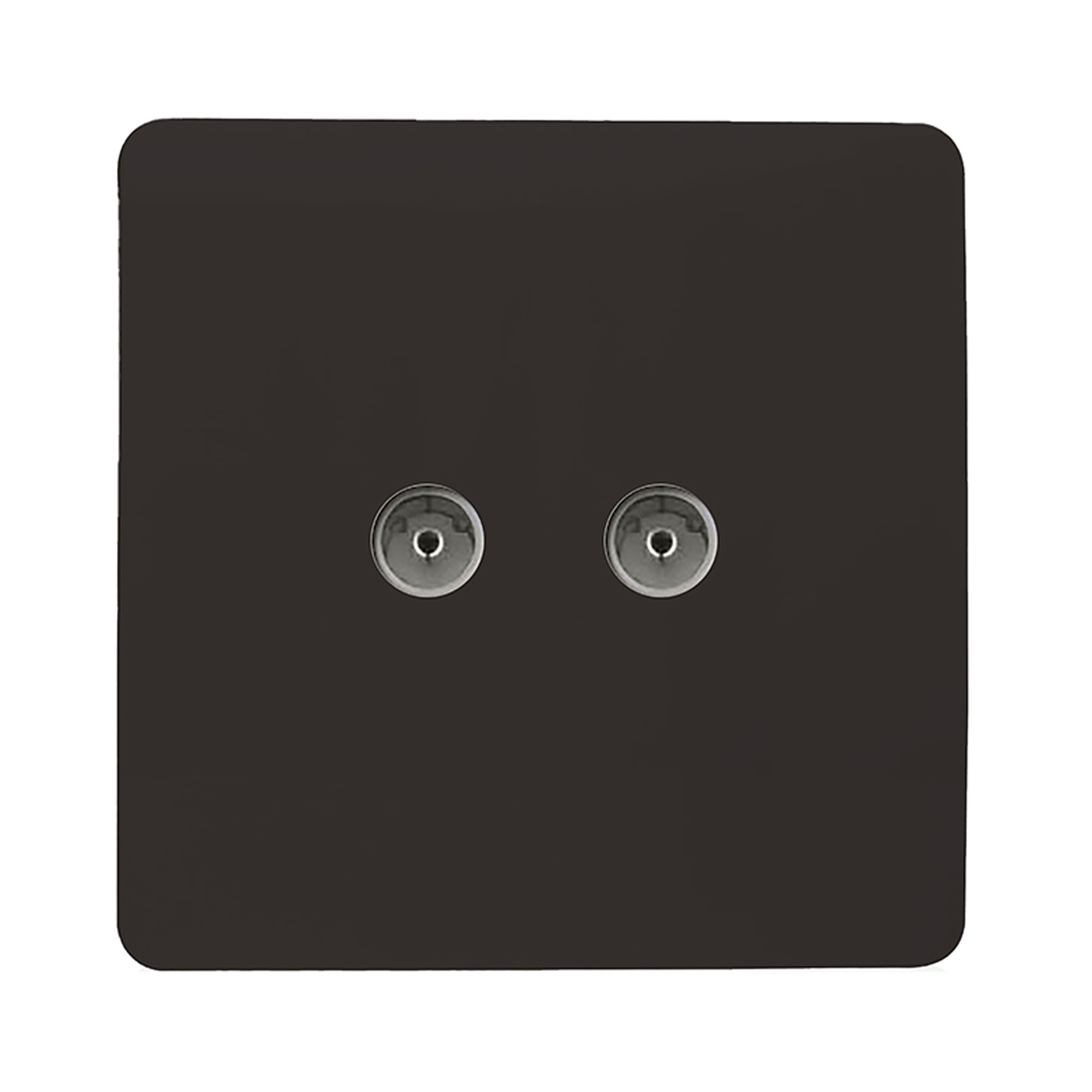 ART-2TVSDB  Twin TV Co-Axial Outlet Dark Brown